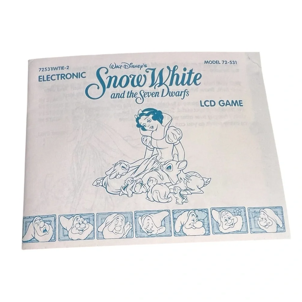 Vintage 1990’s Disney Snow White & 7 Dwarfs Electronic LCD Handheld Game-Tested